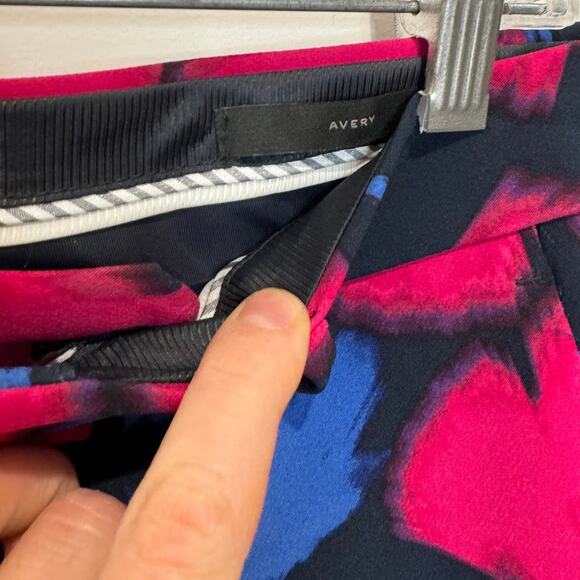 Banana Republic Avery Magenta/Black/Blue Floral Ankle Pants, Women's Size 6S - Picture 3 of 4